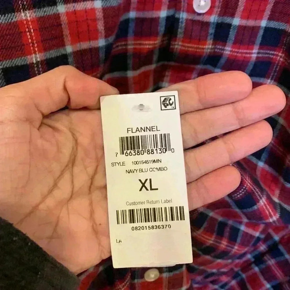 Mens Club Room Flannel Plaid Button Down Shirt Size XL NWT -B2 - Picture 5 of 6